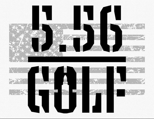 5.56 American Flag Leather Golf Glove (Extra Large) Velcro wrist