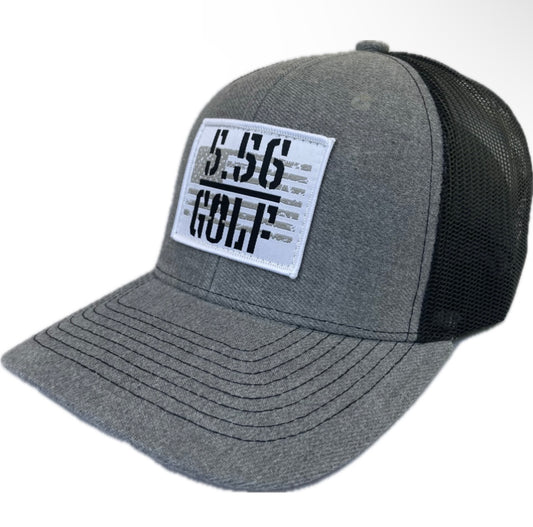 5.56: Grey & Black Vetted Snap Back