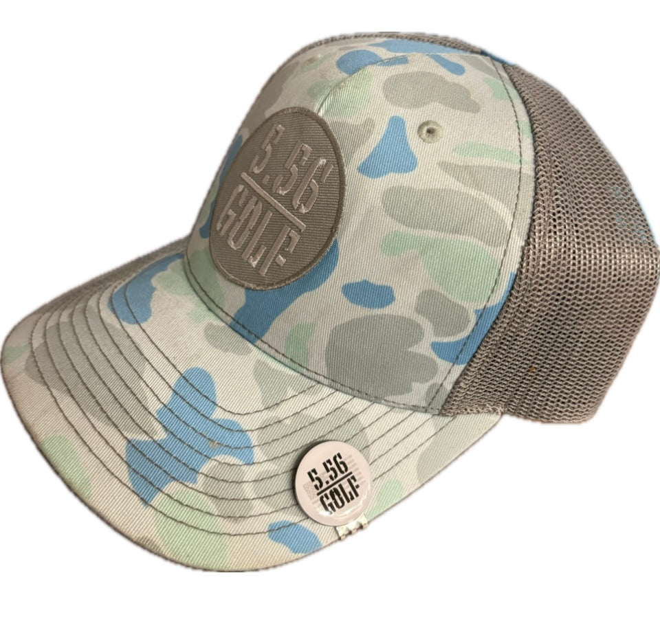5.56 Golf: (3 PACK) Resin Ball Marker, Magnetic Hat Clip. Easy on & off